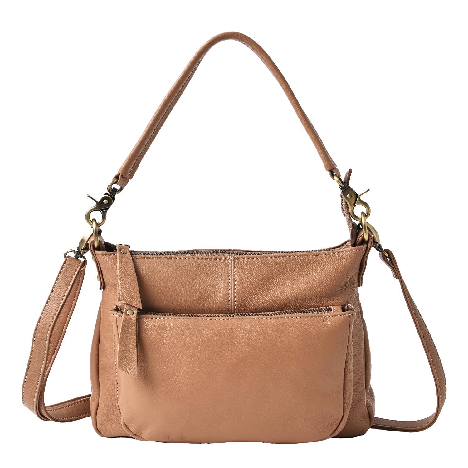 

Genuine Leather Shoulder Bag Handbag 2WAY Goat Leather Ariel Goat Cafe Latte [Notre Favorie] Women s (Gold Hardware)