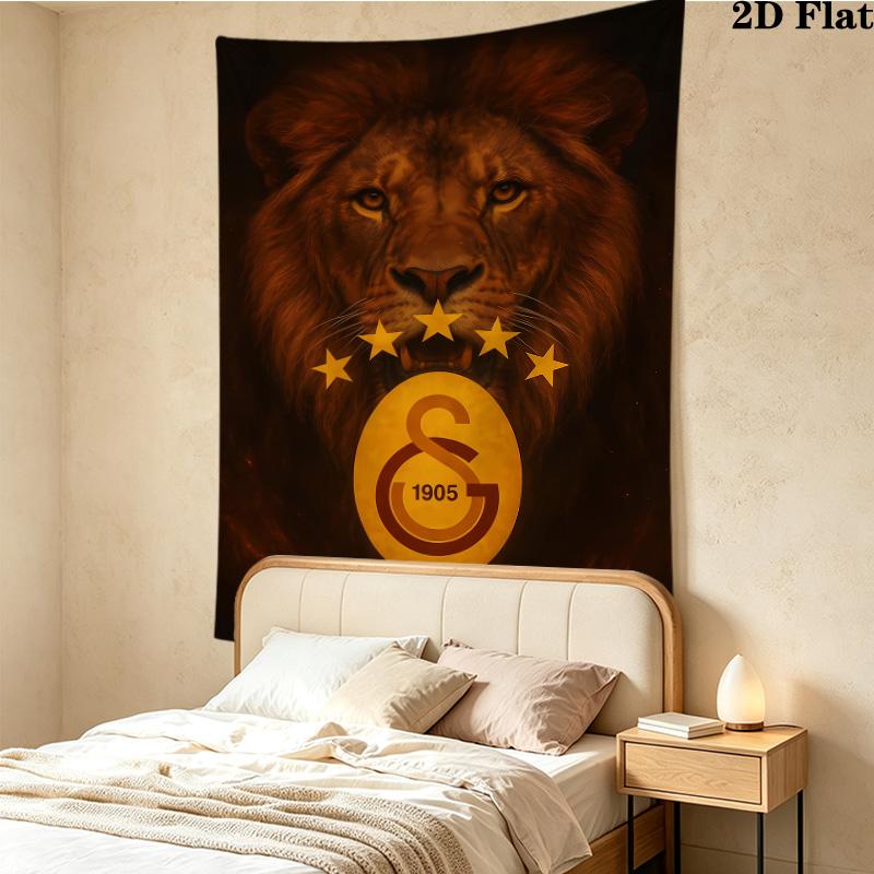 Galatasaray Sk Wall Tapestry Aesthetic Wall Hanging Printed Fabric Blanket Decorative Tapestries For Bedroom Living Room Home Decor