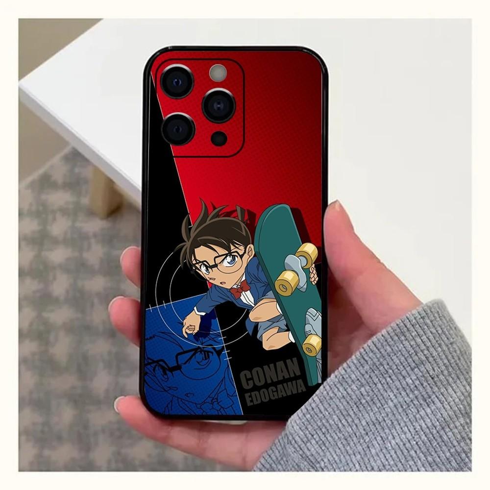 Detective C-Conan Anime Phone Case For Apple iPhone 15,14,13,12,11,Pro,X,XS,Max,XR,Plus,Mini Soft Black Cover