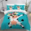 Cartoon Cow for Children duvet cover   Microfibre  duvet cover  room decoration  adult bedding Set   Zip and 2 Pillowcases