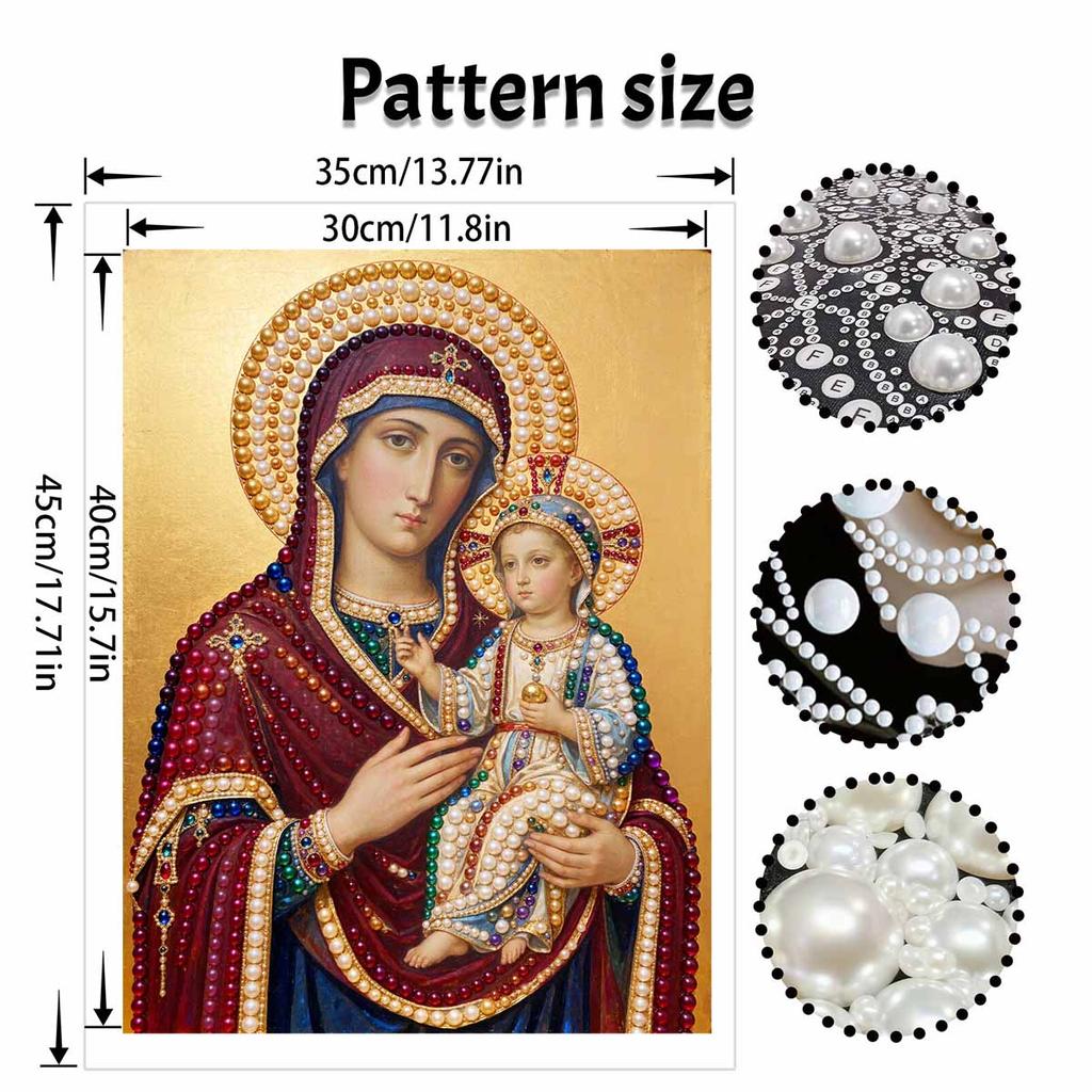DIY 3D Pearl Diamond Painting Art Set Virgin Mary Home Decor Art Set Wall Art