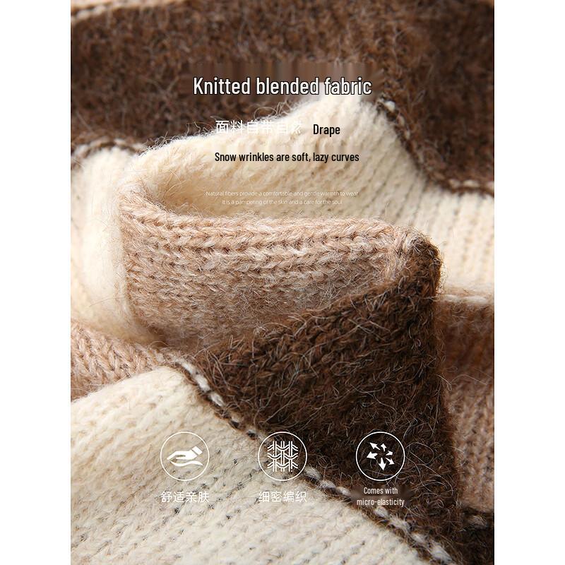 Retro Striped Button-Front Knit Cardigan