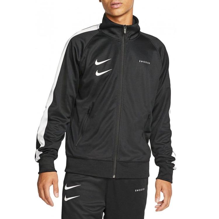 Nike Color-Block Retro Sports Jacket Men Outerwear Black CJ4884-010
