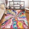 Colorful Abstract Star Pattern Carpet with Swirl Design for Living Room Suitable for Use As an Anti-slip for Living Room Bedroom Sofas