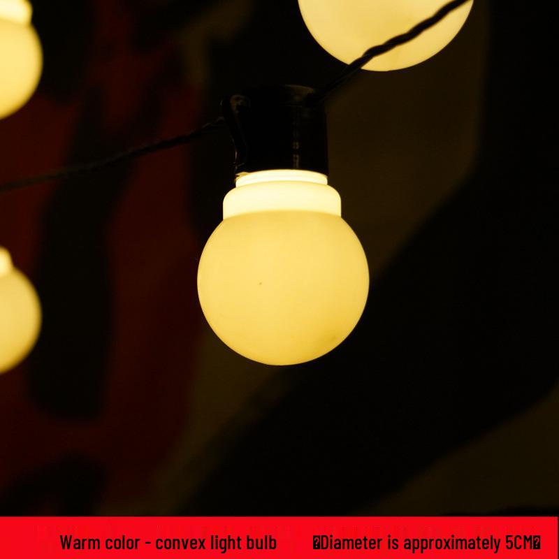 Waterproof Outdoor LED String Lights: Large Round Bulbs for Camping, Weddings, Holidays, and Decoration