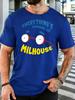 Retro Animated Milhouse Slogan Face Art Print Unisexs Light Cotton Short Sleeve Loose Fit Nostalgic Cartoon Casual Daily T Shirt