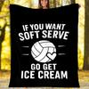 Volleyball Theme Printed Blanket - Perfect for Couch, Bed, Travel & Outdoor Use | Machine Washable, Cozy & Durable.