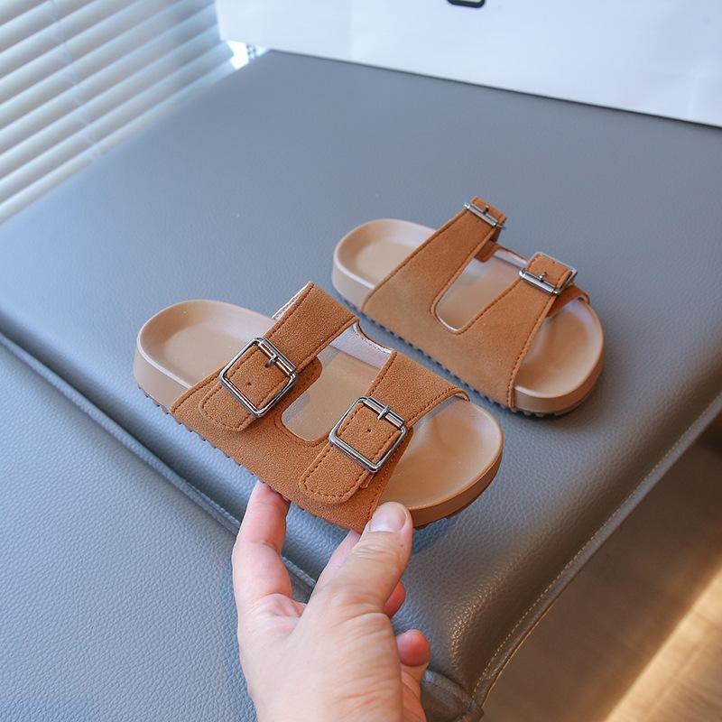 2026New Summer Girls' Slippers Fashion Casual Shoes Beach children's leather sandals
