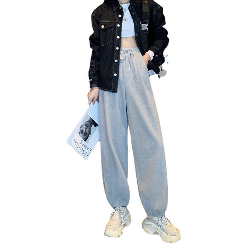 Női Szürke Határon Túli Harem Leggings - Alkalmi Tavaszi/Nyári Divatos Vékony Egyenes Nadrág