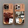 Brown Ice Latte American Coffee Phone Case for Iphone 12 11 14 13 15 16 Pro Max Mini X XR XS 7 8 Plus SE2 Shockproof Print Cover