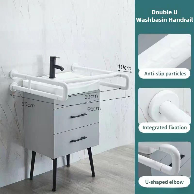 Anti Slip Assistive Handrail Multi Functional Washbasin Armrest Elderly Accessibility Safety Armrest Bathroom Toilet