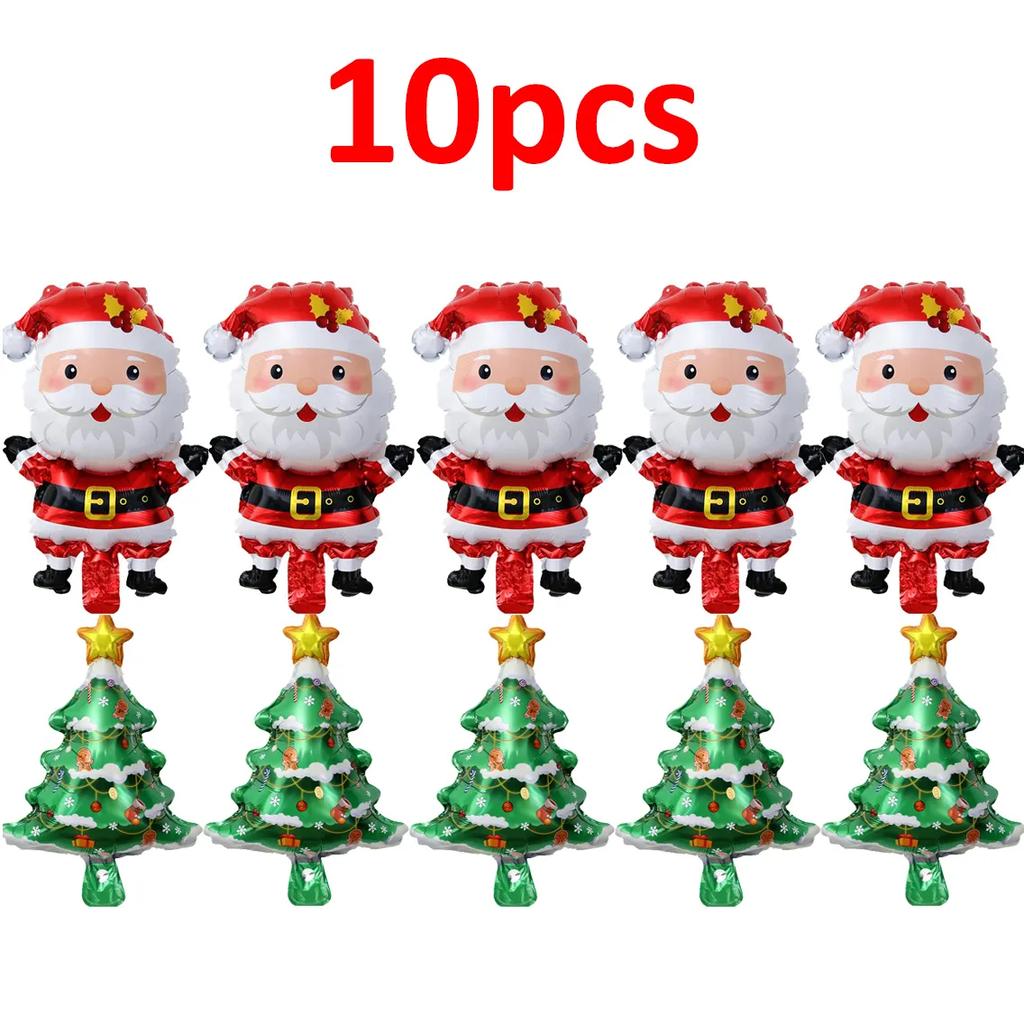 1-15pcs Christmas Balloons Aluminum Foil Xmas Tree Gingerbread Man Santa Balloon Kid Toys Xmas Birthday Party Holiday Decoration
