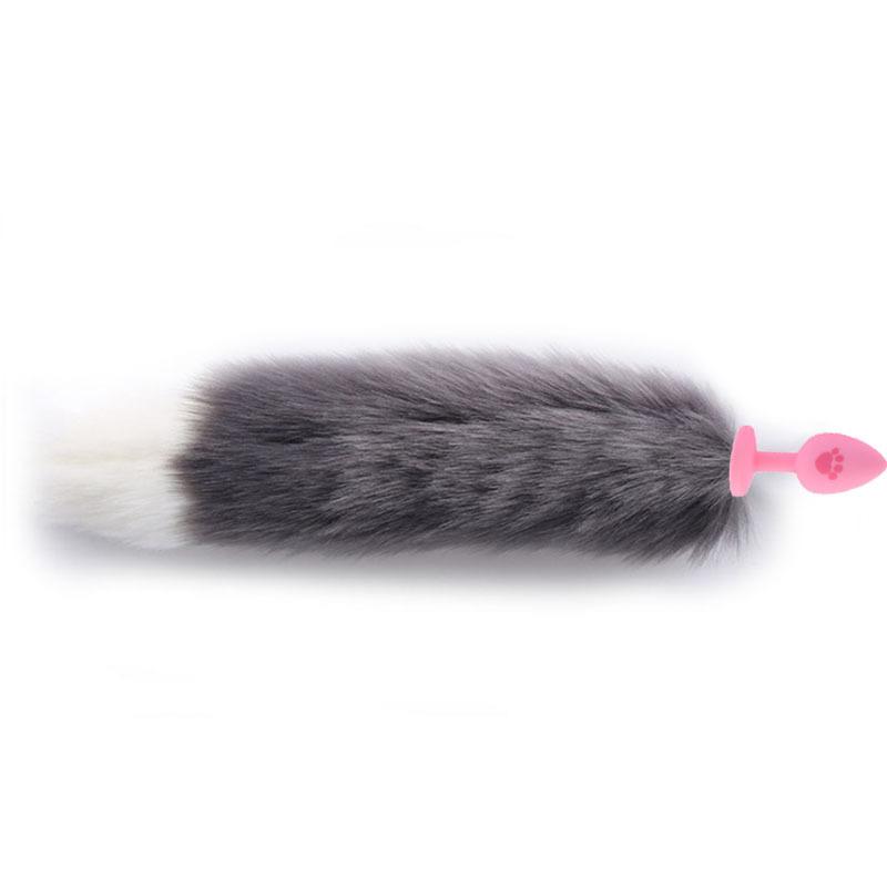 SM Training Cat Scratching Tail Role Play Masturbation Sex Toy Silicone Fox Tail Butt Plug Adult Sex Product