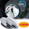1/2/6/12/20pcs Espelhos de Ponto Cego para Carro Espelho Auxiliar Pequeno Redondo de Área Cega para Estacionamento Automático Ângulo Amplo 360 Espelho Retrovisor Ajustável