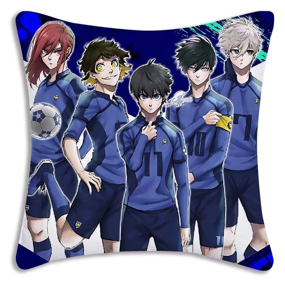 

Аниме Blue Lock Наволочки Мультяшный Диван Гостиная Двусторонняя Печать Квадратная Подушка Украшение Комнаты Спальни Наволочка Подарок 18x18Inch