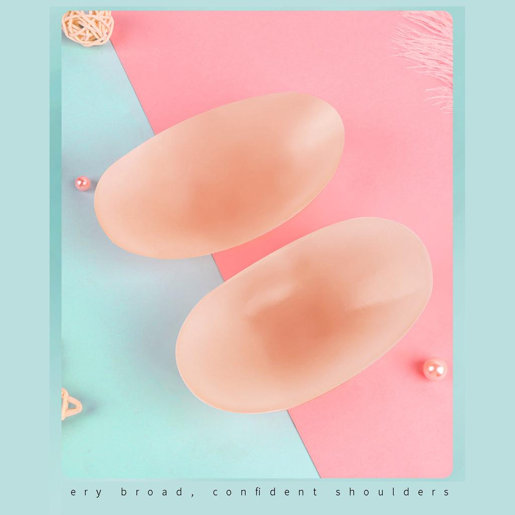 2PC Ladies Clothing Silicone Shoulder Pads, Non- Shoulders, , Breathable, Reusable 2 Pairs, Transparent And Skin Tone