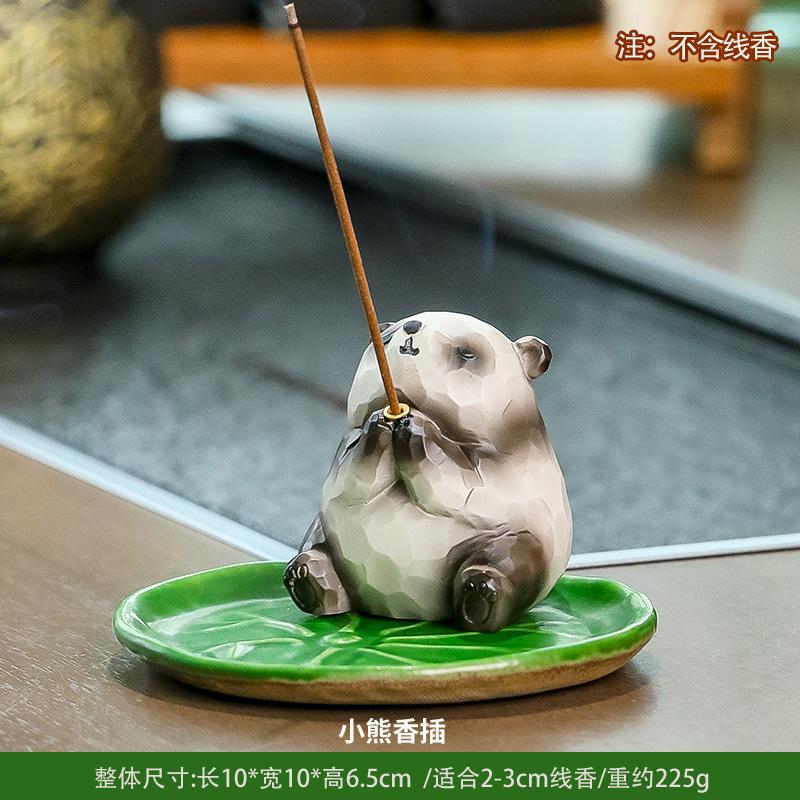Roztomilé řemeslné výrobky Pryskyřičná žába Panda Vkládání vonných tyčinek Řemeslný výrobek Kadidelnice Kreslená zvířecí dekorace Držák na vůni Kancelář