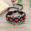 Hand-woven retro ceramic bracelet women's versatile simple temperament literary hand rope with jewelry