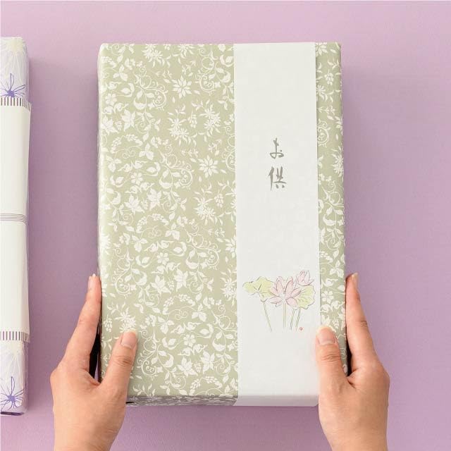 Heads Wrapping Half Elegant Flower Gray Paper, Size, High-Quality Paper, Pattern, (50 Sheets) ELF-1W