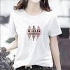 GMXIA Women's Fashion Casual Summer Spring Solid Color Print Short Sleeve O-Neck T-shirts and Loose Tops