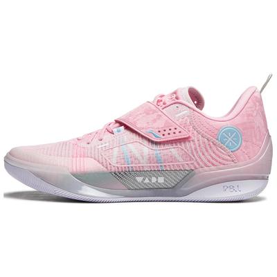 Li Ning Wade 808 4 Ultra Cushioning Abrasion Resistant Lightweight Rebound Low Top Basketball Shoes Men's Pink ABAU031-6