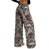 2024 Cross-border Teen Camouflage Elastic Drawstring Wide-Leg Pants