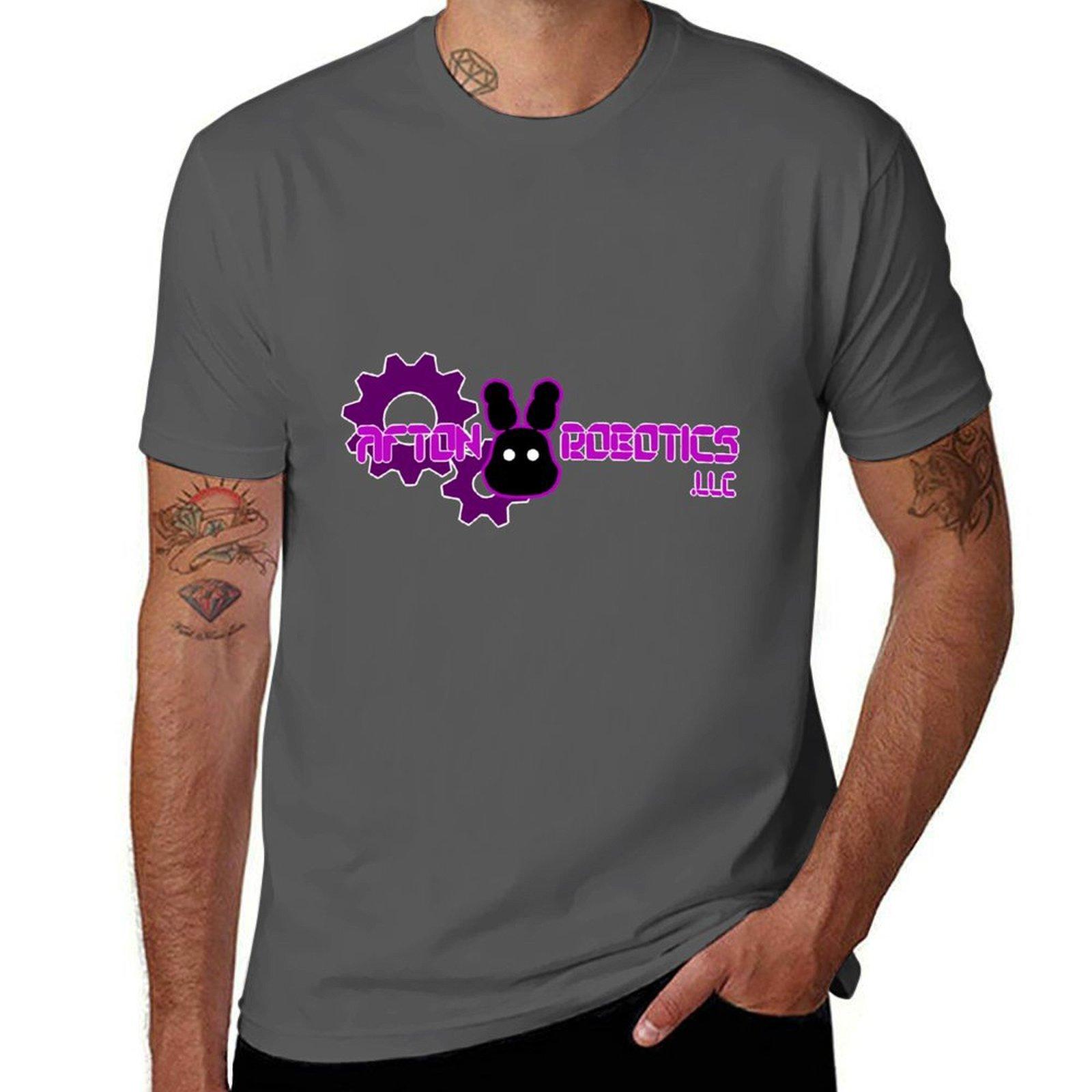 

Afton Robotics - Purple T-Shirt anime t shirts oversize man t shirt cotton high quality T-Shirt 4XL