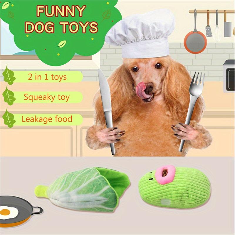 2 in 1 Cute Plush Snuffle Corn Caggabe Carrot Pet Toys Squeaky Interactive Toy for Dogs with Sound