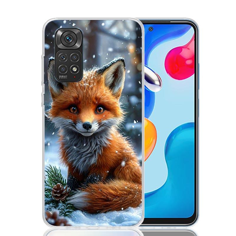 Animal Fox Phone Case For Xiaomi Redmi Note 13 14 15 Pro Plus 12S 12 14S 11S 11E 10 10S 11 11T 5G 4G Cover Coque Redmi Note 13 1