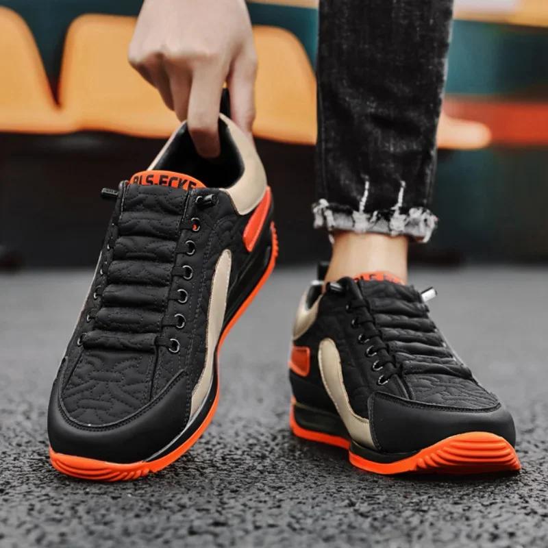 Fashion Leather Men Shoes Sneakers Trend Casual Shoes Breathable Leisure Male Sneakers Non-slip Footwear Men Vulcanized Shoes zapatos