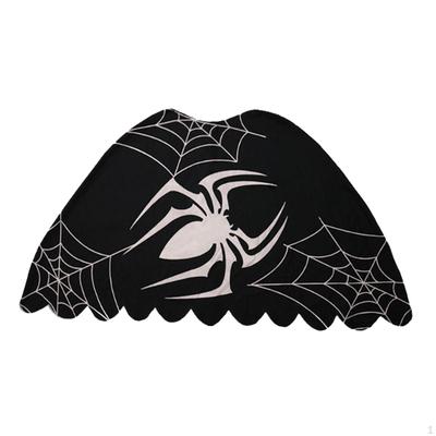 Halloween Costume Poncho Web Accessories Cape for Women Men Adults Kids