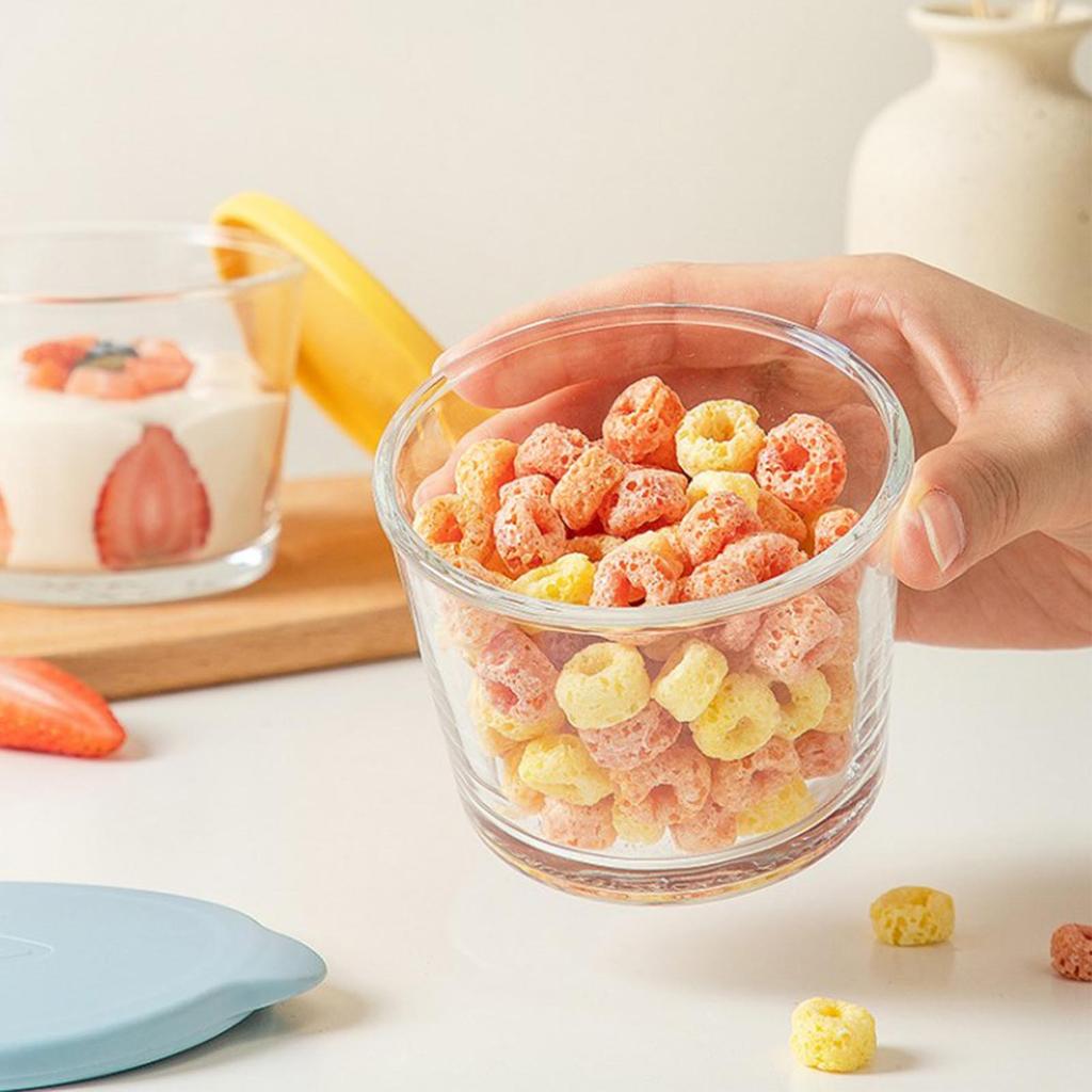 Round Glass Food Storage Container Soup Container Microwave Safe Meal Prep Container Glass Bowl