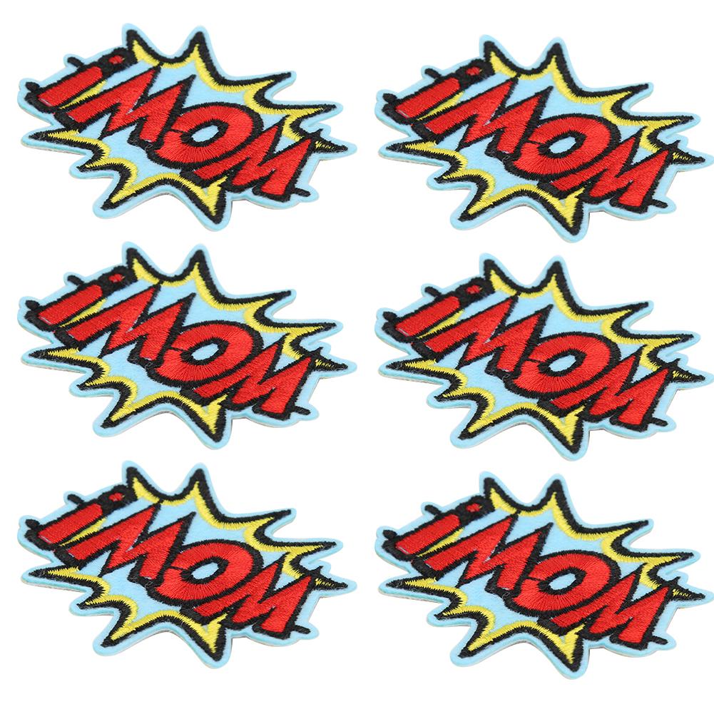 

6 шт. тканевые заплатки с красочными английскими буквами, ручная работа, аксессуары для украшения одежды своими руками(красочный