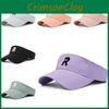 Cotton Letter R Hat Visor Cap Sun Protection Breathable Baseball Caps Gifts