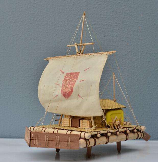

wooden boat model assembly kit KON tiki Raft model building kit