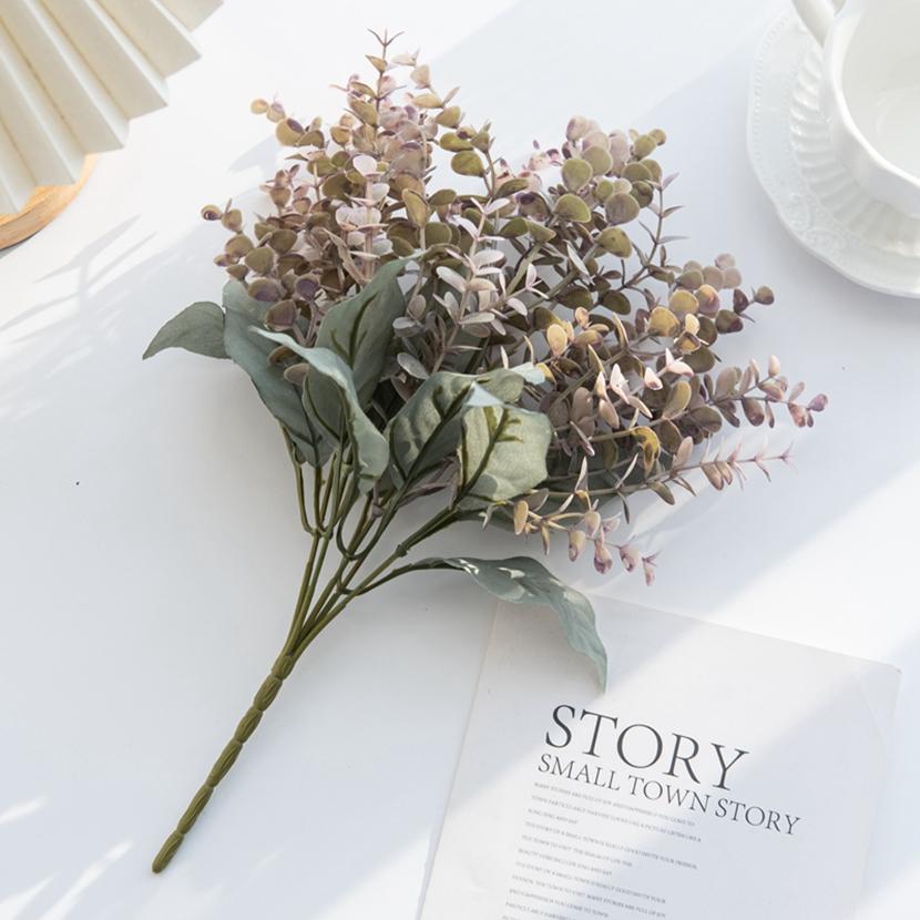 

Искусственные растения Пластик Эвкалипт Свадебные принадлежности Фестивальная цветочная композиция Комнатные Домашние украшения Реквизит для фотосъемки 2pieces