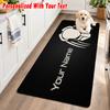 Predator Custom Text Flannel Floor Rug Soft Kitchen Mat Personalized Non Slip Carpet