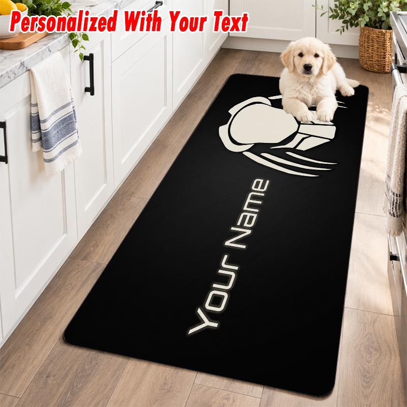 Predator Custom Text Flannel Floor Rug Soft Kitchen Mat Personalized Non Slip Carpet