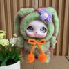 Leopard Print Rabbit Doll Figures Ornaments Bunny Plush Doll Pendant  Kids Christmas Gifts
