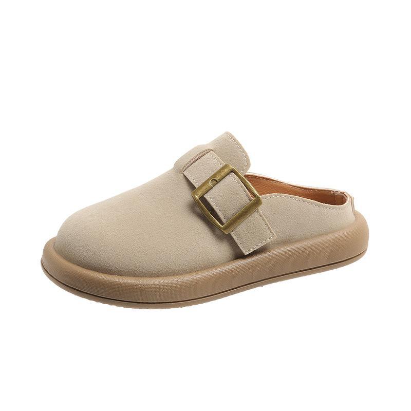 

Детские тапочки Baotou Birkenstock осень 2024 года в стиле ретро — корейский ленивый дизайн 27 yards бежевый