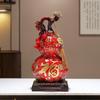 Luxury Persimmon Ruyi Gourd Apple Ornament for Living Room or Gift