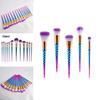 Mermaid Spiral Pattern 12 Piece Makeup Brush Set With Diamond Handles For Beauty Enthusiasts