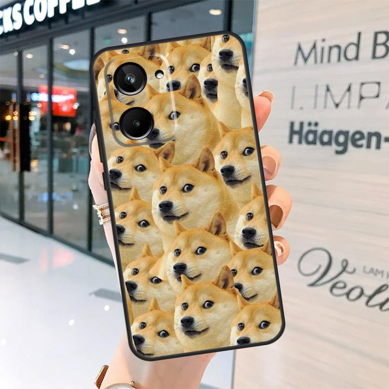 DOGE MEME Shiba Inu Dog Case For Realme GT7 Pro GT6 11 12 13 14 15 Pro Plus C55 C53 C35 C33 C61 C65 C67 C53 C71 C75
