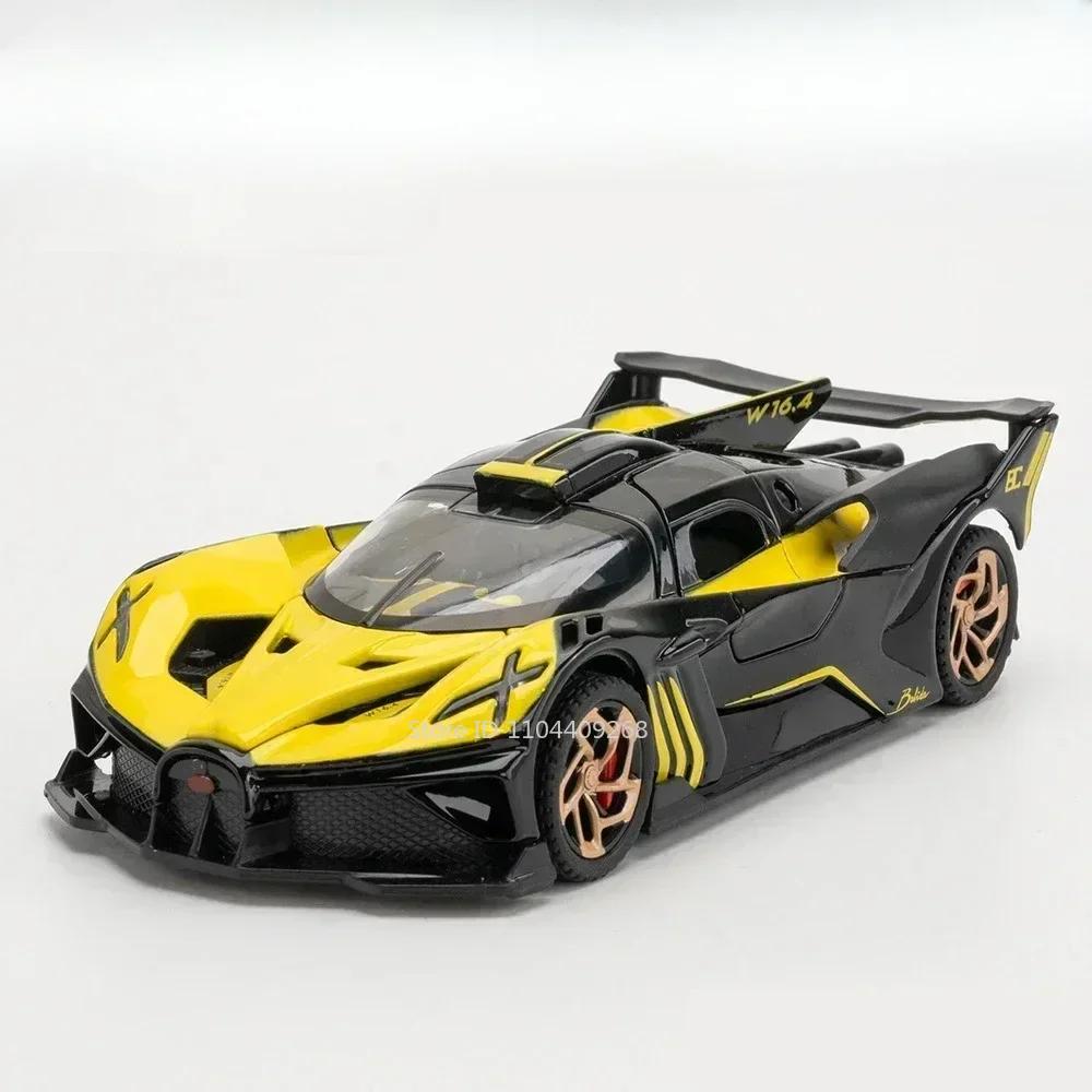

1:32 Scale La Voiture Noire Bolide Toy Model Car Metal Diecast Pull Back Music Light Miniature Models Collection Gifts Boys