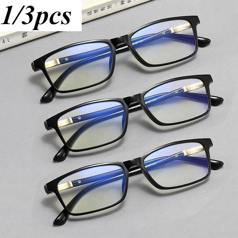 1/3pcs Reading Glasses Convenient Eye Protection Glasses for Casual Business Use Anti Blue Light Clear Glasses