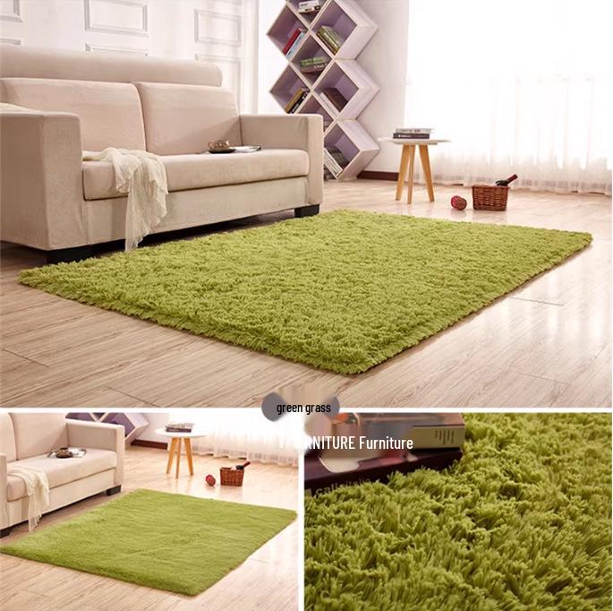 Nordic Plush Silk Fur Carpet for Living Room or Bedroom Sofa