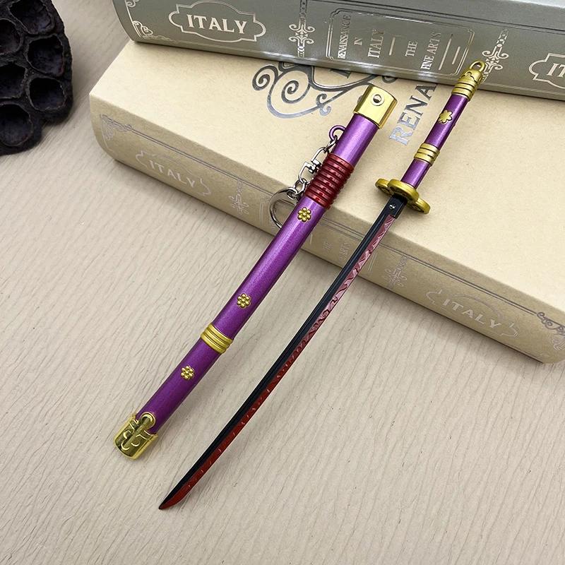 24cm Enma Katana 1:6 Metal WeaponsModel One OP Piece Anime Replica Roronoa Zoro Collectible Action Figure Accessory Toy Boy Gift