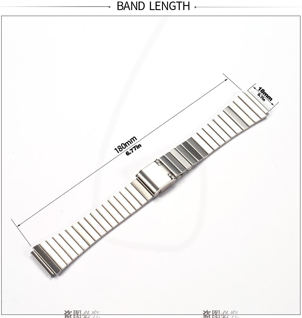 18mm Metal Watchband for Casio F-91W Stainless Steel Strap SGW-500H W-735H AE1200 Bracelet For Classic Small Square Block