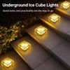 LED Solar Garden Light Brick Ice Cube Solar Lawn Lights Outdoor Christmas Decoration Lamp for Stair Pathway Driveway Landscape Yard Patio