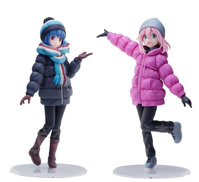 Premium Figure Rin Shima Nadeshiko Kakamigahara 2 Types Set Sega Yurucamp